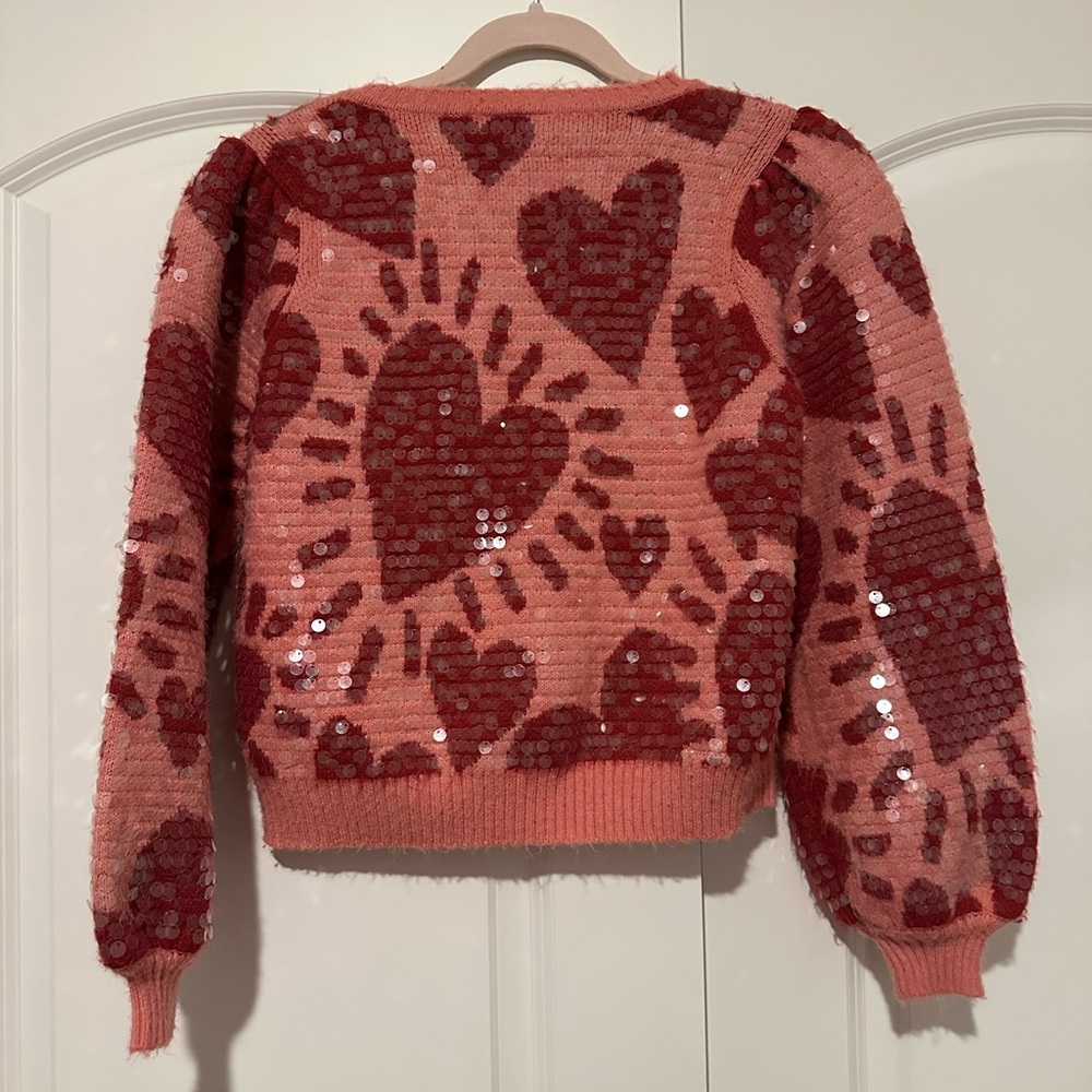 FARM Rio Pink and Red Heart Sweater - Picture 5 of 5